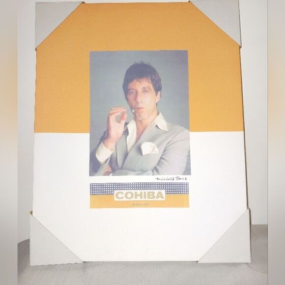 Tony Montana Scarface Canvas Frame - Picture 1 of 3